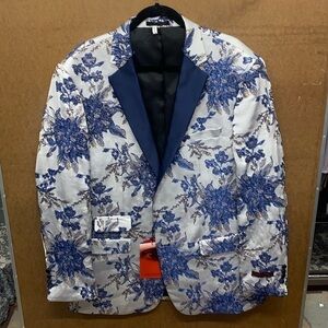 Insomnia Formal Men's Jacket  Navy Silver Sz Xl NWT